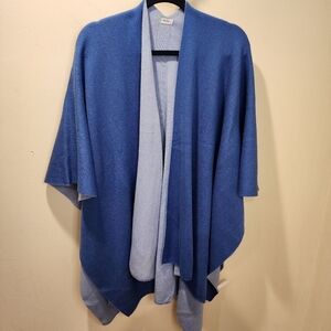 KEVIA Large 100% Acrylic Blue Poncho